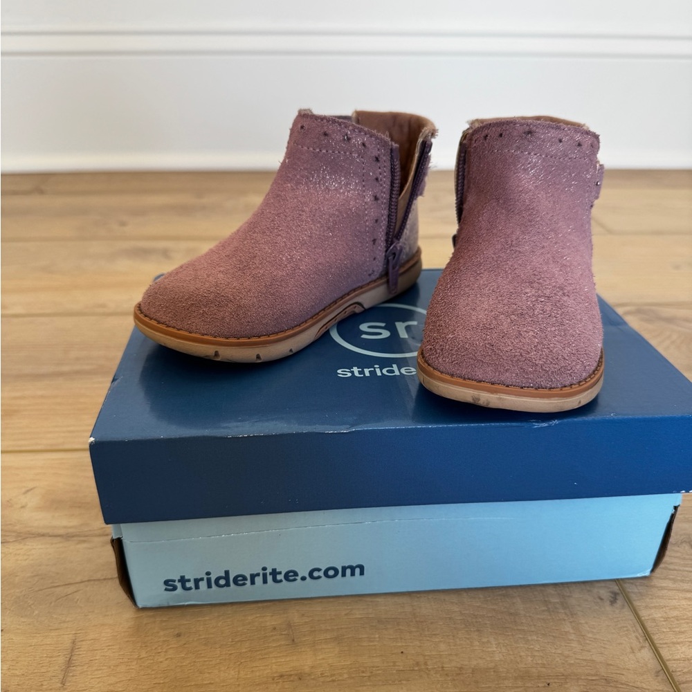 Mauve Stride Rite Agnes Boots